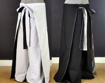Pantalon portefeuille réversible avec poches, costume de GN, pantalon de festival, pantalon de yoga unisexe, fabriqué sur commande en taille et couleurs personnalisées