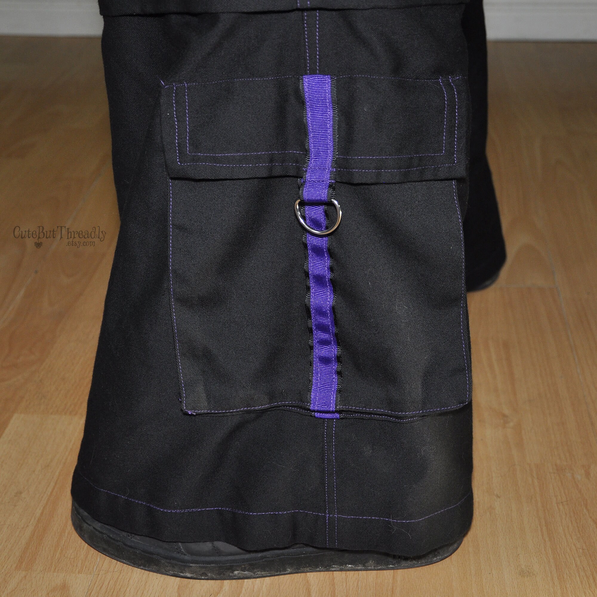 Convertible Zip off Raver Pants, Black Denim Cargo Shorts