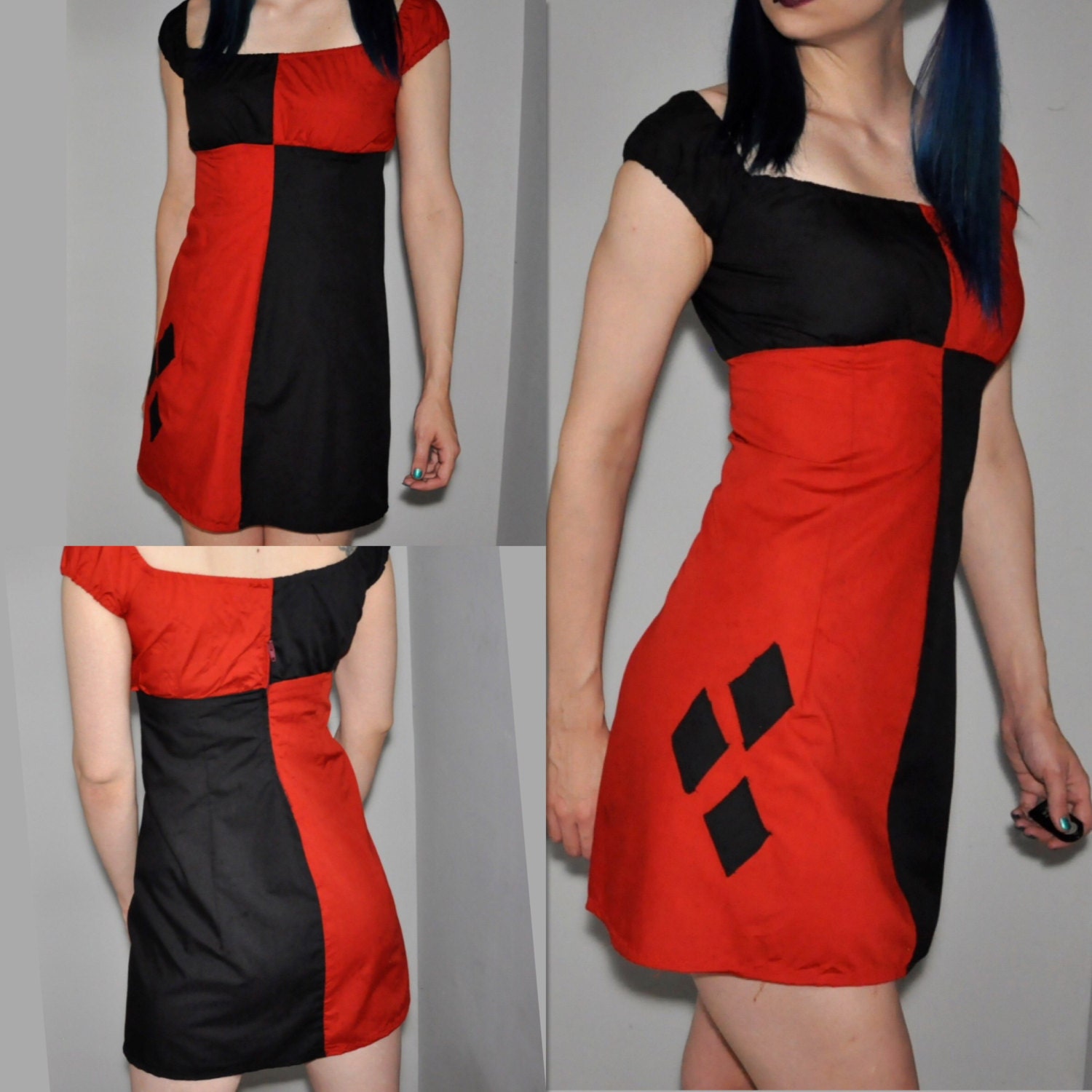 red and black harley quinn dress DC Comics Batman Harley Quinn Dress Size Large Black and Red Great condition