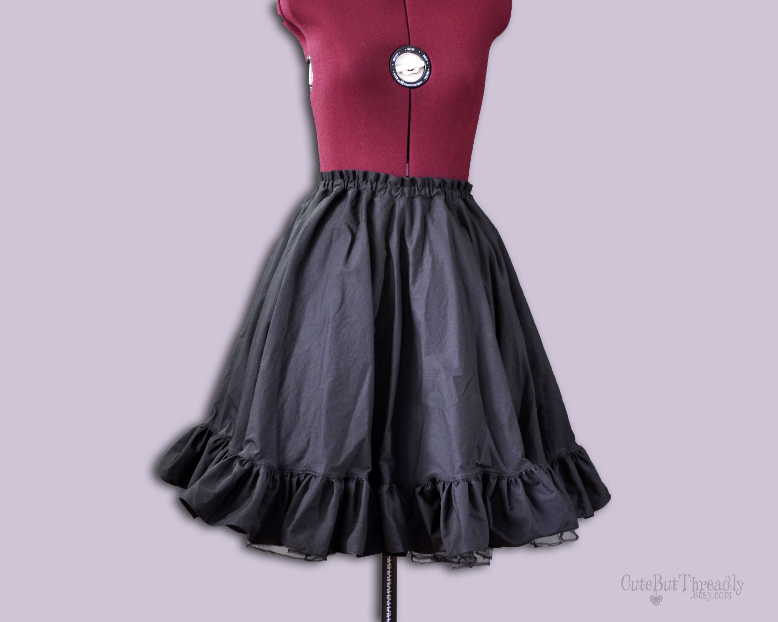 Black Ruffle Skirt Etsy Canada