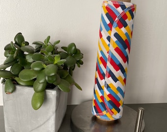1-Ply Un-Paper Towels, Reusable Paper Towels, Red/Navy Brush Strokes