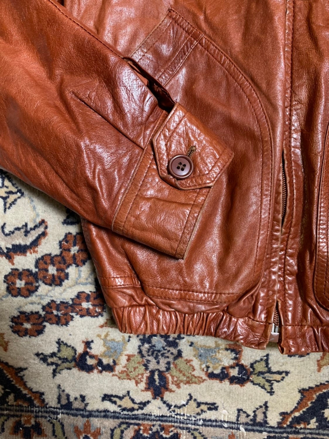Delightful Caramelcolored Leather Jacket of the 1970s Etsy