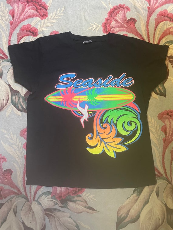 Electric 1990s tourist t shirt for Seaside, Orego… - image 1