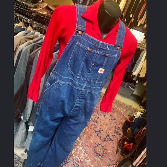 1950s era Penney’s indigo denim overalls