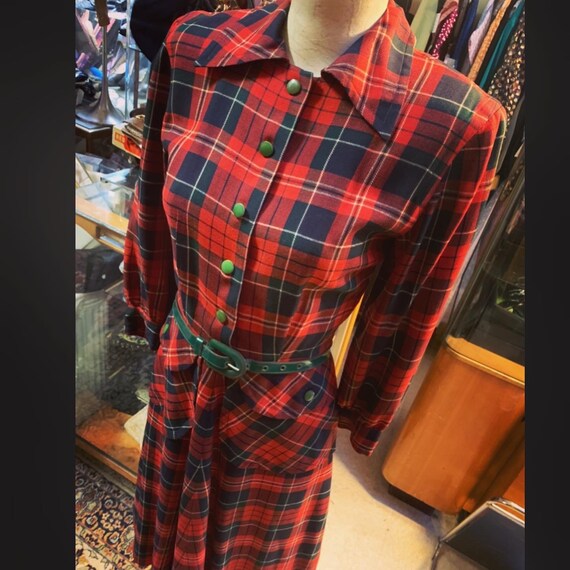 Holiday Perfect plaid dress of the 1940s