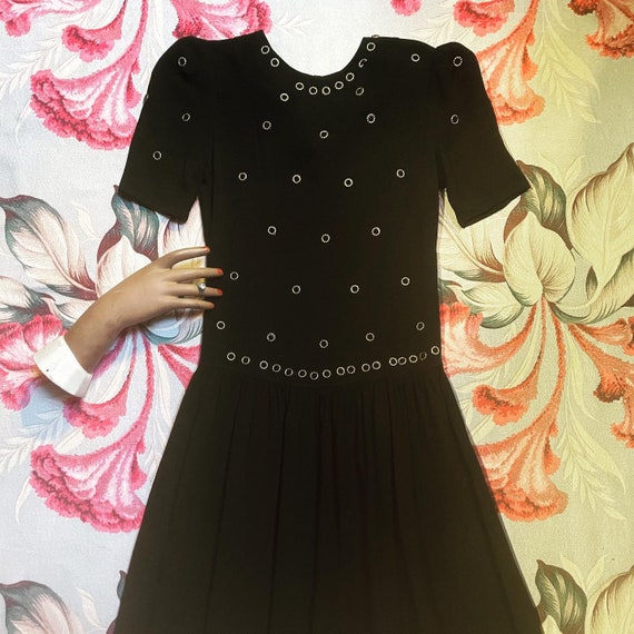 Glorious late 1930s uniquely studded dress! - image 2