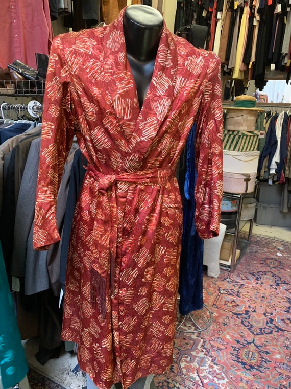 Wonderful rust-colored robe of the 1930s - image 2