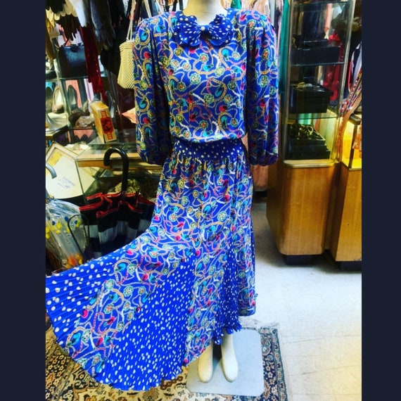 Super sweet Diane Freis dress of the 1980s!