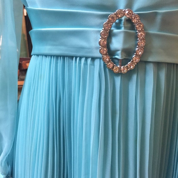 Aqua Party Royalty: a 1960s/1970s Party Dress
