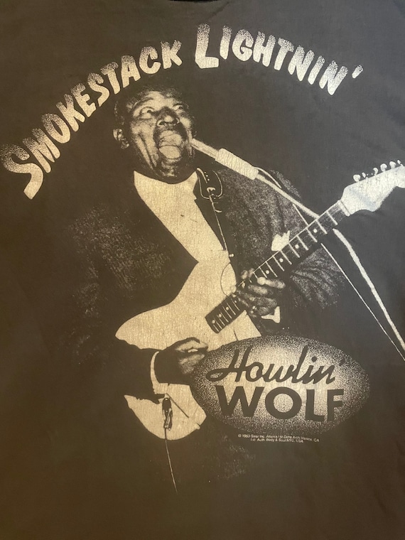 Spectacular 1990s Howlin’ Wolf t shirt with fanta… - image 1