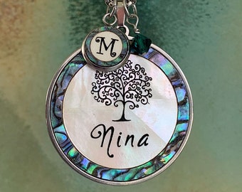 Nina Necklace, Mother of pearl & Abalone Shell