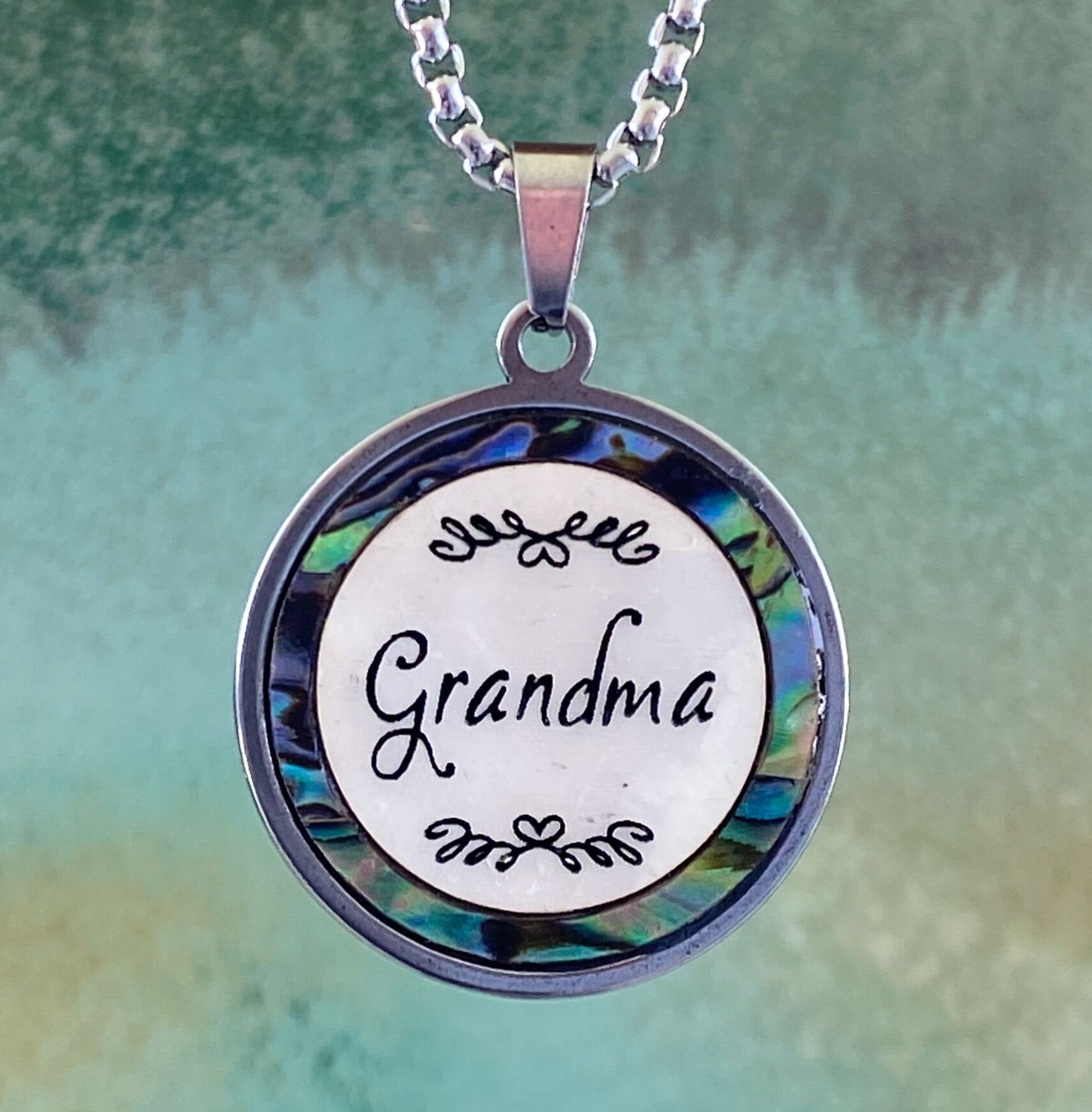 Sterling Silver Pearl & Moon Pendant Necklace For Grandma – Nana Birthday Gift