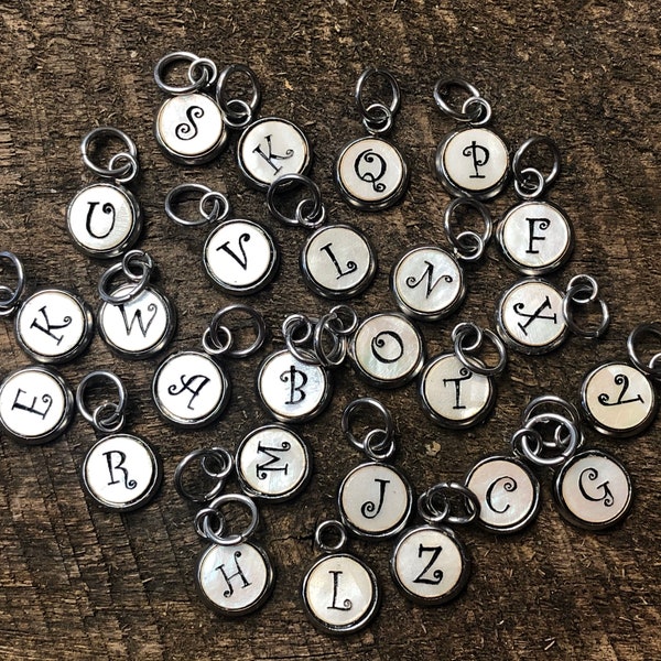 Initials, Alphabet, Curlz, 8mm, Clay Hope Jewelry, Clay Hope