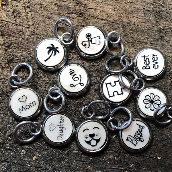 Charms, 8mm, add-on, Clay Hope Jewelry, Clay Hope