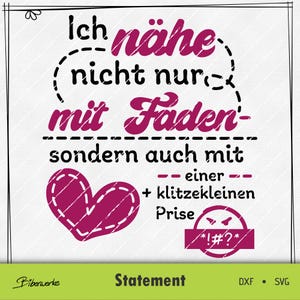 May include: A white background with a black border and text in German. The text is in a mix of fonts and colors, with a large heart shape in the lower left corner. The bottom banner says "Statement".