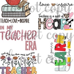 Teacher DTF transfer -pre-made sheet