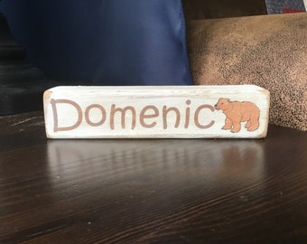 Personalized Name Wood Block Mother's Day, Housewarming, Nursery, or Teacher Custom Gift.