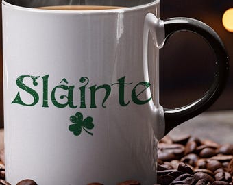 Sláinte Irish Coffee Mug: St. Patrick's Day Shamrock Gift