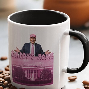 Daddy&#39;s Home Trump koffiemok, president Trump koffiemok cadeau, humoristische Trump koffiemokken, 2024 verkiezing theekopje, grappige Trump Supporter mok