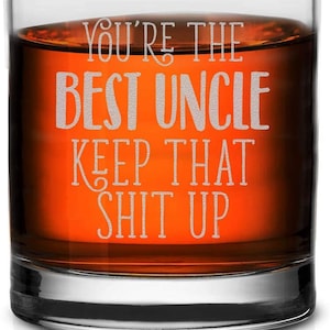 Regalo divertido para el tío: vaso de whisky antiguo grabado