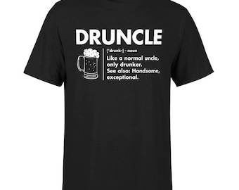 Druncle Definition-T-shirt: grappig T-shirt met grafische print voor oom