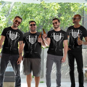 Funny Tuxedo T-Shirt: Groomsmen Bachelor Party Tee