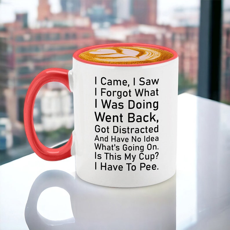 Funny Coffee Mug, I Came I Saw I Forgot image 6