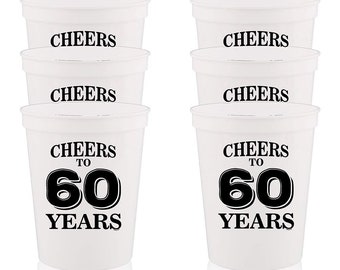 Prost auf 60 Jahre Stadion Becher: 60. Geburtstag Gastgeschenke - 12 Stück