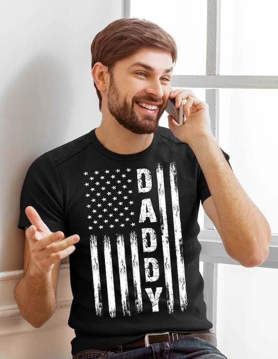 Distressed Usa Flag Baseball Dad T-Shirt Gift For Dad Daddy Distressed Usa Flag Baseball Dad T-Shirt Gift For Dad Daddy