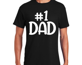 -shirt papa numéro un | T-shirt graphique amusant pour homme, cadeau pour la fête des pères