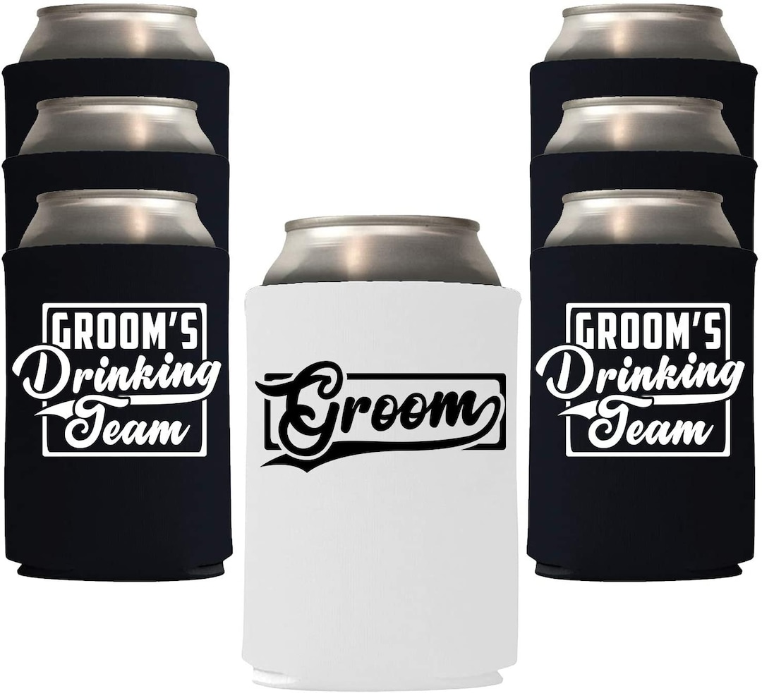Groom Groom's Team Can Coolers: Bachelor Party Favors (12 Pieces