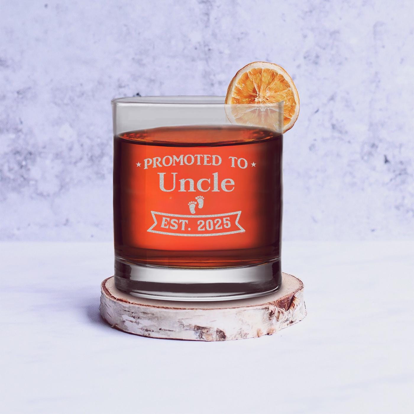 Bicchiere da whisky con incisione Zio, divertente regalo di