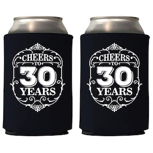 Cheers to 30 Years Can Cooler: 30th Birthday Party Favor