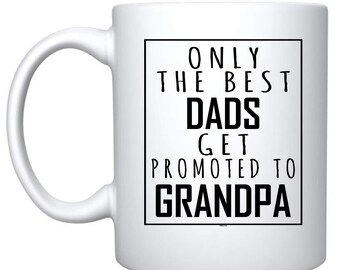 Promoted to Grandpa Ceramic Coffee Mug, Father's Day Gift
