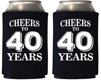 Cheers To 40 Years Can Coolies: 40th Birthday Party Favors