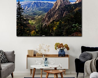 Bernalillo New Mexico Mountain Canvas Art, Mountains Wall Art, Rustic Nature Decor, Scenic New Mexico Print, Large Canvas for Home or Office