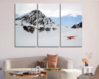 Mountain Wall Art Mountain Canvas Mountain Wall Decor Mountain Poster Mountain Decor Aircraft Canvas Aircraft Poster Aircraft Wall Art