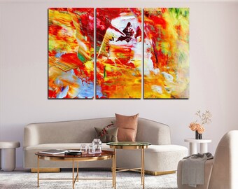 Contemporary Abstract Wall Art Canvas Set Oil Painting Canvas Modern Cool Home Decor Idea Modish poster Multicolored Office Decoration