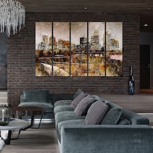 Charlotte watercolor picture wall art. Contemporary abstract picture for wall decor. Creative modern art. Charlotte poster for office decor.