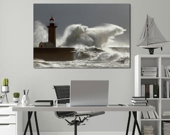 Väggkonst fyr Väggdekoration fyr Fyrposter Fyrcanvas Fyrfoto Väggkonst hav Väggdekoration hav Havposter