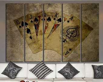 Poker wall art | Etsy