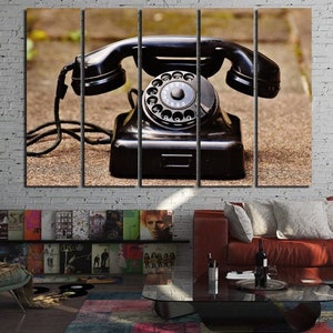 Arte de pared vintage, Arte de pared de teléfono, Decoración de pared de oficina, Foto vintage, Póster de teléfono, Póster vintage, Impresión de lienzo vintage, Arte de dormitorio