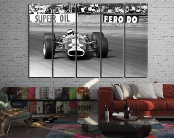 Captivate with Timeless F1 Appeal - Vintage Lotus Bolid Canvas Print - Elevate Your Space with this Formula 1 Wall Decor Masterpiece!