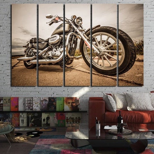 Harley Davidson Fatboy Wall Art Harley Davidson Wall Decor Etsy