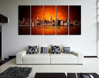 New York wall art canvas set. NYC photography.