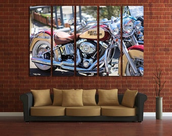 Harley Davidson Canvas Art - Etsy