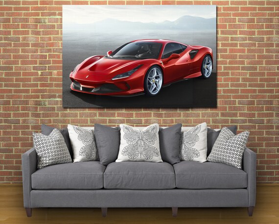 Ferrari F8 Tributo Ferrari Poster Ferrari Canvas Ferrari Print Ferrari Art Ferrari Wall Art Ferrari Wall Decor Top Gear Tributo F8 Ferrari