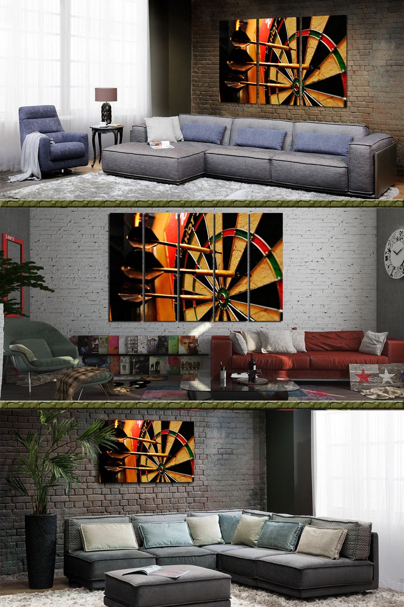 Darts poster on canvas for wall decor darts wall art game Etsy