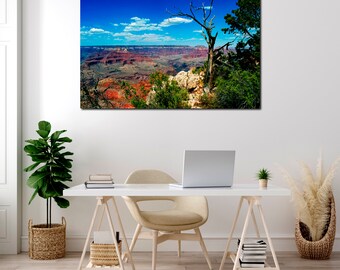 Grand Canyon National Park Canvas Print, Arizona Desert Wall Art, Southwest Nature Decor, Scenic Canyon Photography, Large Canvas for Home