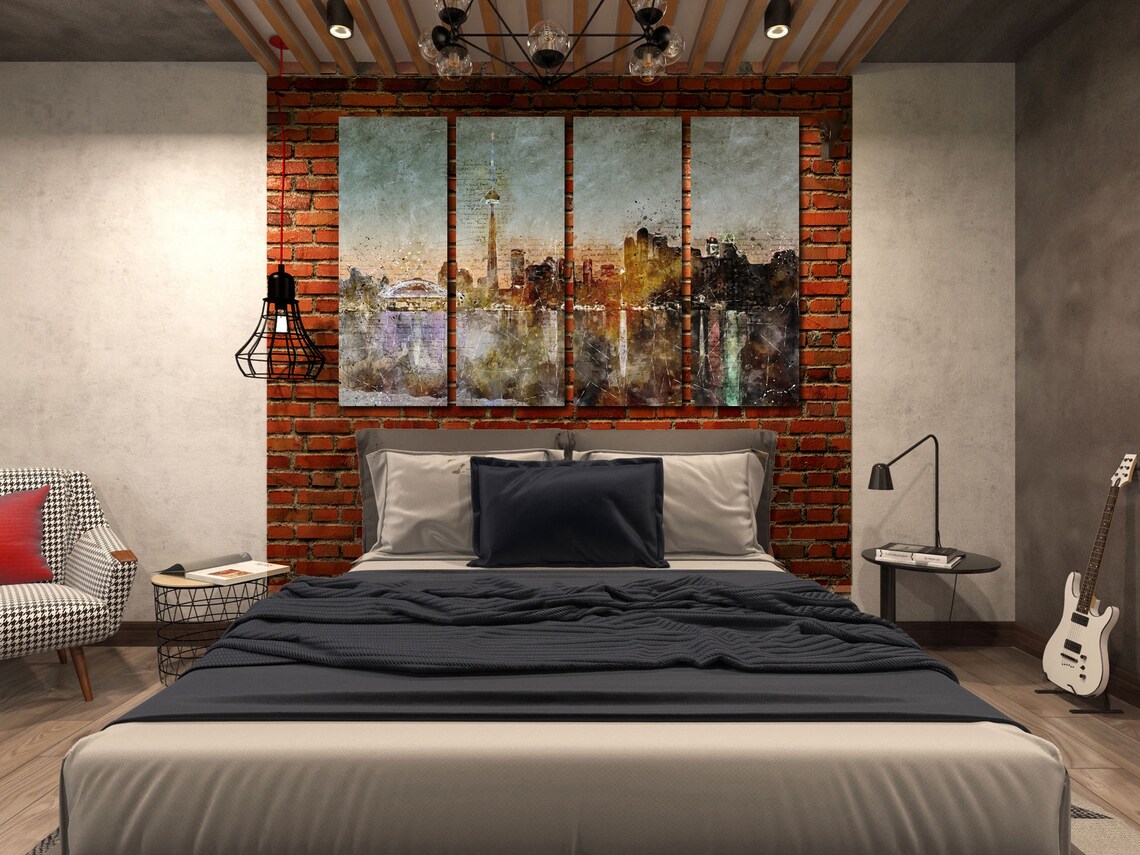 Contemporary abstract image of Toronto for wall decoration. | Etsy